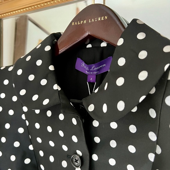 Ralph Lauren Purple Label Polka dot jacket. Size 2. NWT. - Picture 1 of 10